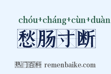 愁肠寸断是什么意思的图片